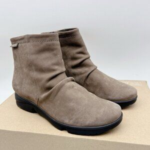 Mephisto Rezia Walnut Nubuck Ankle Boots Wedge Womens US 6 EU 37 1/3